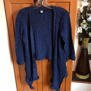 EUC Navy Blue Lo-Hi cardigan size M